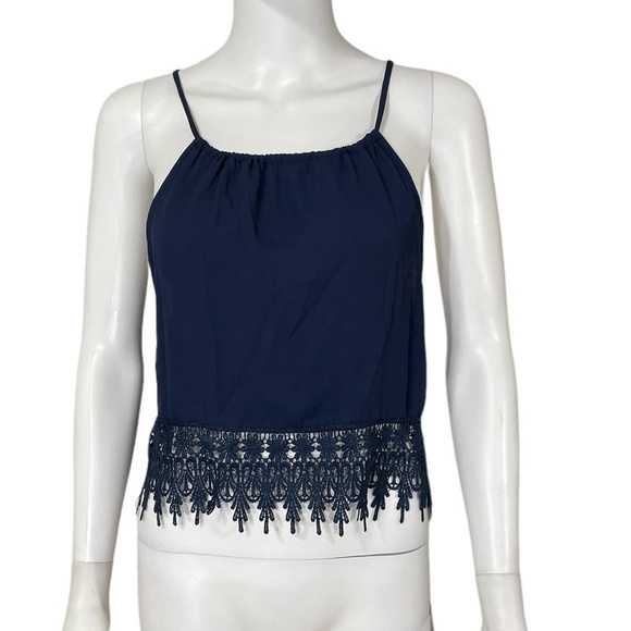 Staring At Star Blue Halter Sleeveless Top - Picture 1 of 7